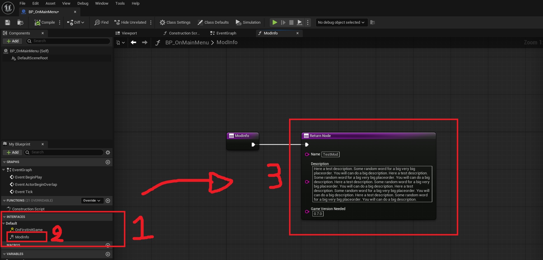 Edit mod infos